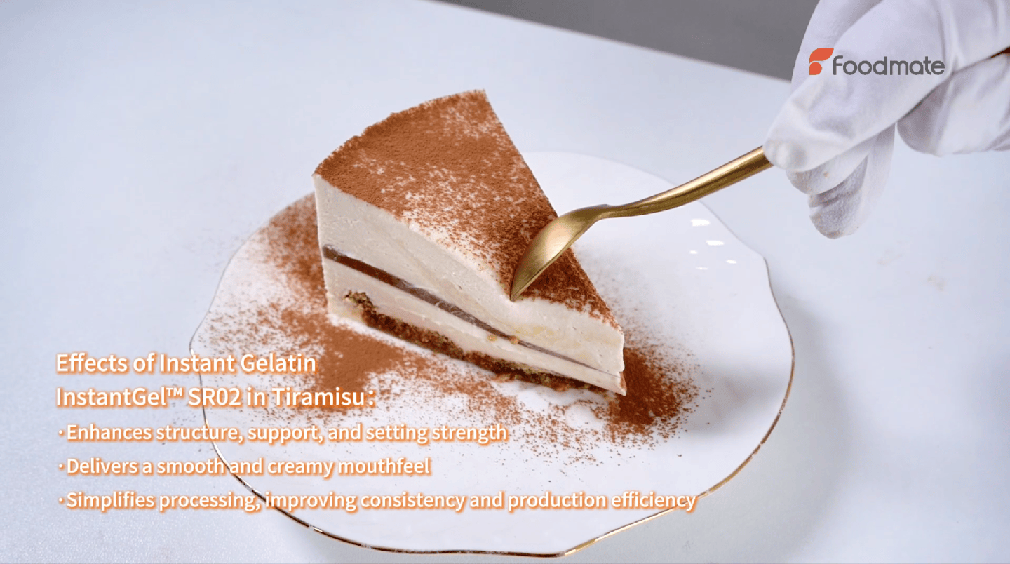 The Effects of JW Animal Gelatin Instant Gelatin on Tiramisu